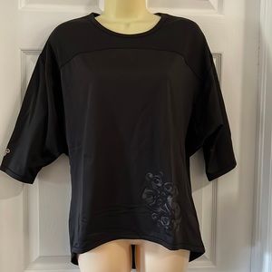 Disney Parks Black Athletic Top with Mickey Mouse Design NWT